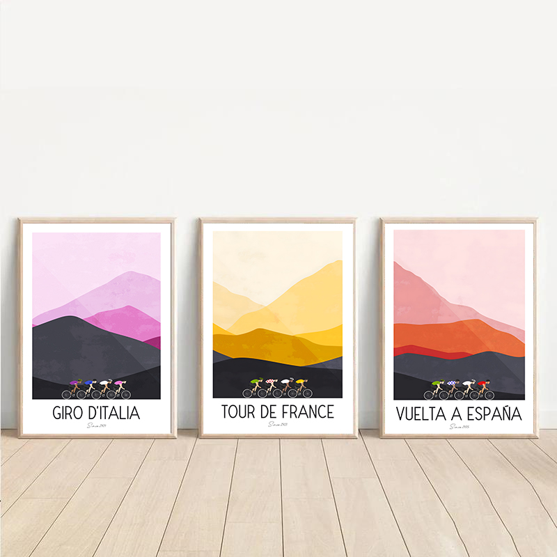 Mountain Biking France - Aquarel Cycling Race Cyclist Tour De
