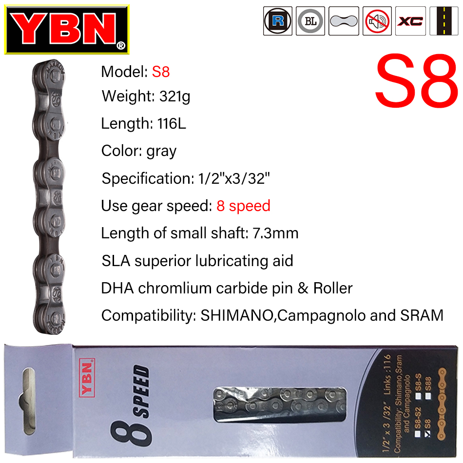 YBN Fietsketting 8/9/10/11/12  - Cassette 11 Speed recensie en prijs