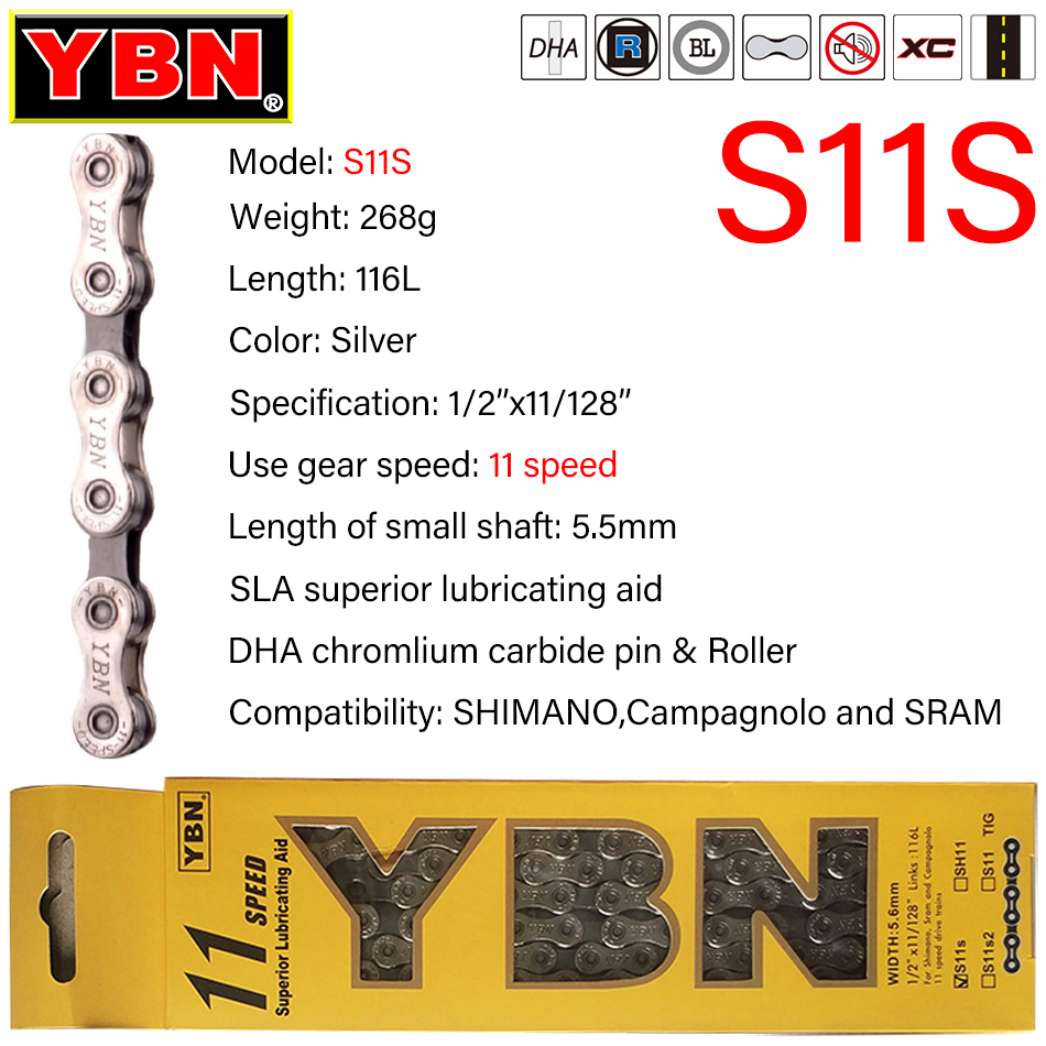 YBN Fietsketting 8/9/10/11/12  - Cassette 11 Speed recensie en prijs